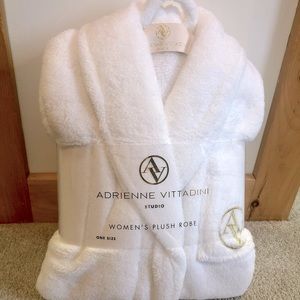 Plush Robe white womens